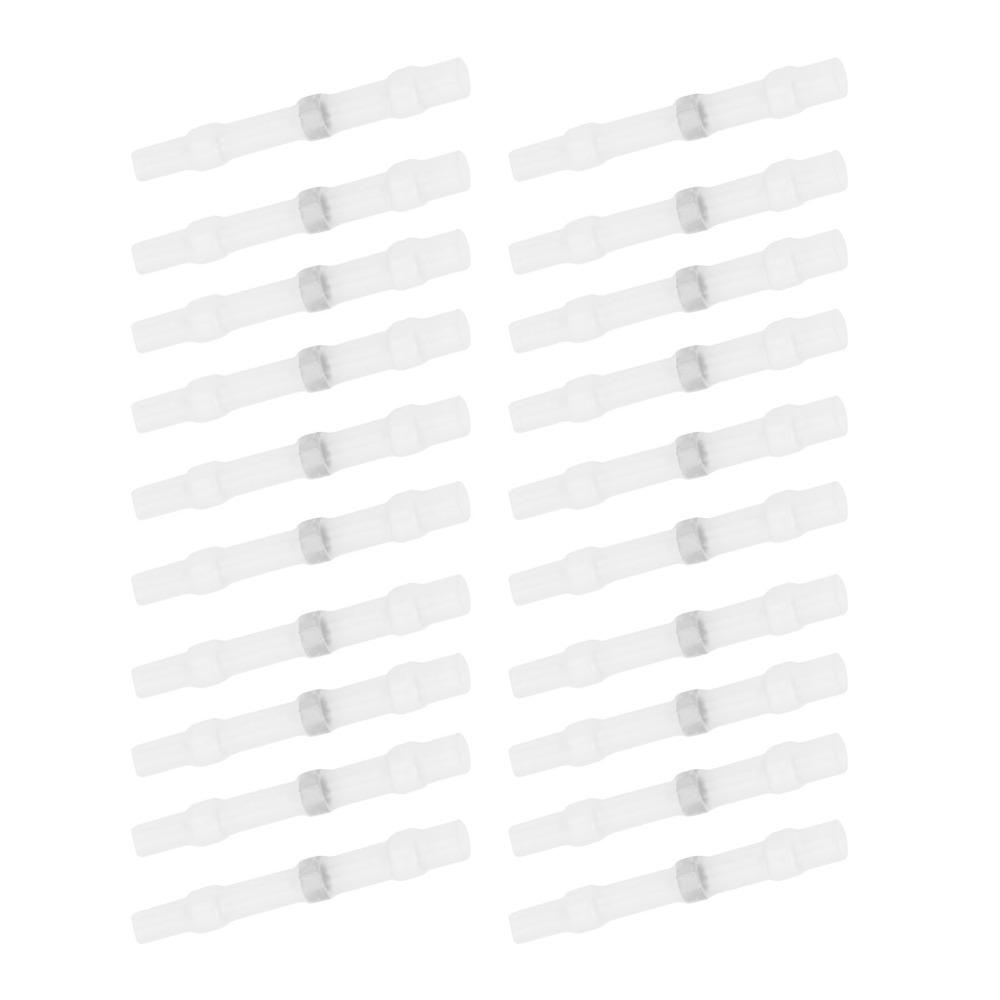 50 Pcs SST Solder Seal Wire Connector Transparent Waterproof Heat Shrink Butt Connectors Insulation HotMelt