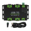 Промышленный изолированный USB-конвертер в RS232, профессиональный USB-конвертер в 4-канальный RS232 с гнездом типа "мама".