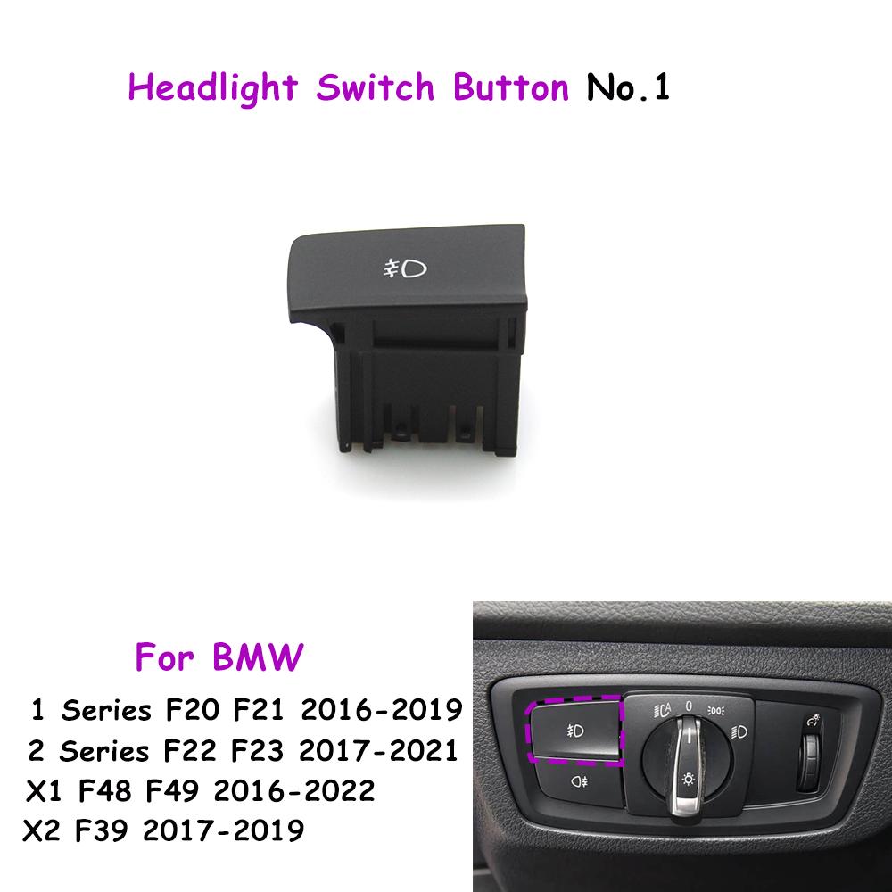 F20 F21 F22 F23 F48 F49 F39 Car Headlight Switch Panel HeadLamp Rotary Front Rear Foglight Button Cover For BMW 1S 2S X1 X2