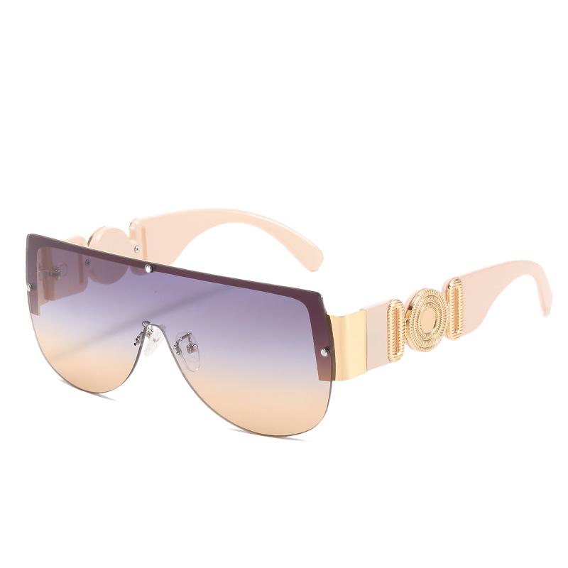 Трендовые европейские и американские солнцезащитные очки-моноблок с большой оправой 2021