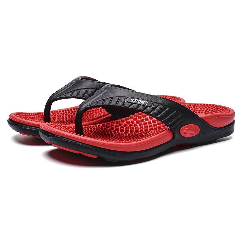 Sandals and Slippers Couple Flat-bottomed Home Slippers Fashion Outer Wear Massage Flip Flops Casual Slippers