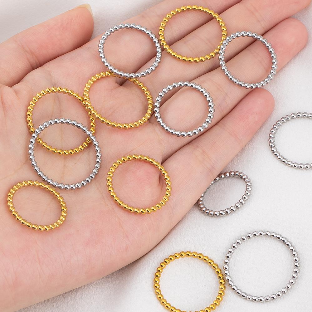 2pcs Stainless Steel Closed Ring Round Twisted Circles Ear Wire Hoops Pendant Connectors for DIY Jewelry Earring Making Findings