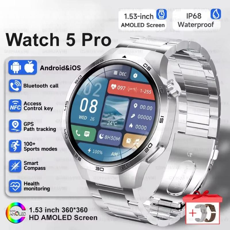 2025 Новые Смарт-часы с Bluetooth-звонком для мужчин, AMOLED HD большой экран, пульсометр, NFC, водонепроницаемость IP68, спорт, беспроводная зарядка для Xiaomi