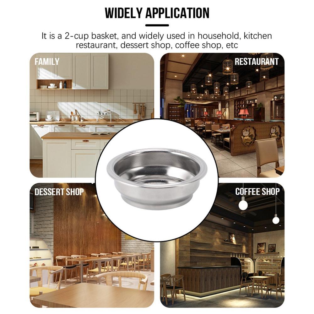 2pcs set Double Layer Portafilter Filter Basket  For Portafilter Coffee Machine