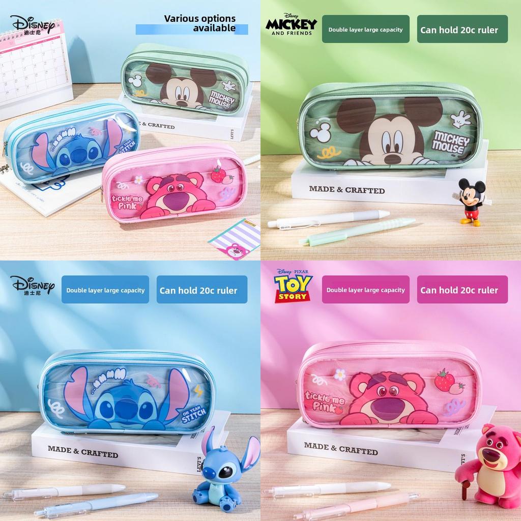 Transparent Pencil Organizer With High Capacity For Elementary School Students