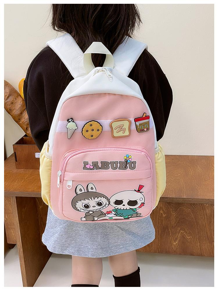 School BagsNew Labubu Children's Small Cute Backpack Cartoon 3-10 Year Old Children's Backpack CLE