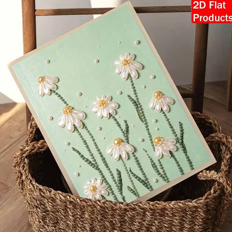 Pearl Painting Art Handmade DIY Daisy Flower Pearl Decoration Painting