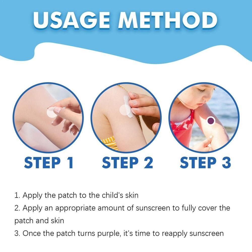 5pcs/set UV Test Stickers Photochromic Self-adhesive Sticker UV Detecting Patches Picnics Hiking