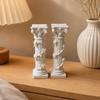 Белый коринфский орнамент-колонна, 3D-печатная статуя колонны с цветочной лозой, римская колонна, настольный орнамент для декора домашнего стола, полки