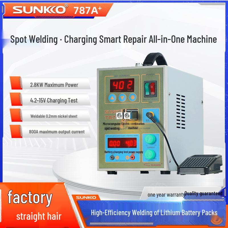 SUNKKO 787A+ DIY Прецизионный точечный сварочный аппарат для аккумуляторов и зарядное устройство