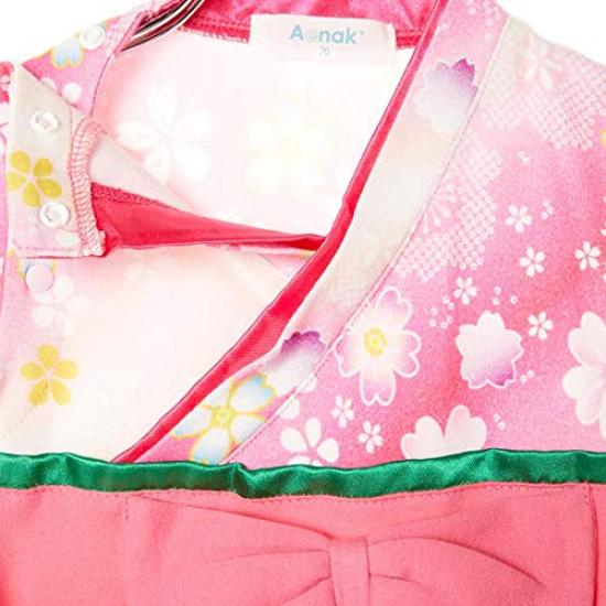 Молочный чай Детские хакама комбинезон персиковый 90 см хлопковая одежда Детская одежда Фестиваль Фестиваль Первый фестиваль Фестивальный костюм Японская одежда Кимоно Новинка