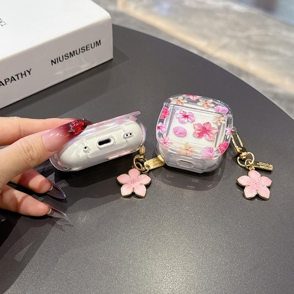 Гламурный Цветочный Узор Беспроводной Bluetooth Чехол Для AirPods1/2 AirPods 3/4 pro И pro2 ТПУ Чехлы Для Наушников С