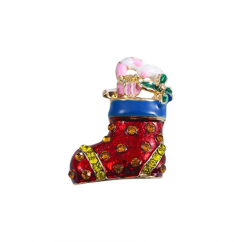 Weiman New European American Style Christmas Cartoon Brooches Includes Christmas Tree Cute Santa Claus Pins Rhinestones All
