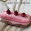 Милая плюшевая сумка для ручек Cherry Cake Изысканное хранилище Большая емкость