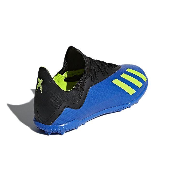 Adidas X Tango 18.3 Tf J Non-Slip Durable Low-Top Soccer Shoes Kids Sneakers Blue Yellow Black DB2422