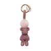 New Autumn/Winter Mink Fur Diamond Bear Keychain with Stylish Diamond Rope & Bag Pendant