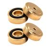4pcs Brass Cutting Board Feet with Anti Slip Rubber Screws Kit Noise Reducing Speaker Isolation Pads for Kitchen HiFi Amplifier  