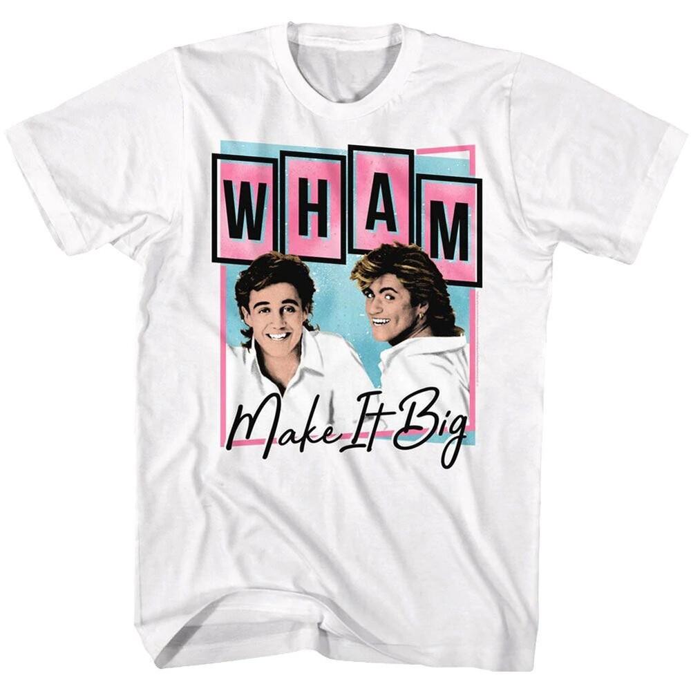 Винтажная футболка Make It Big от поп-дуэта 80-х Wham Джордж Майкл и Эндрю Риджли Унисекс футболка