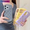 Для Crocs Подвески DIY Держатель для браслета Чехол для телефона Для iPhone 17 16 15 14 Pro Max Air 13 Однотонный Мягкий Силиконовый Задний Чехол