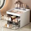 Transparent Drawer Rabbit Handle Storage Box, Desk Stationery, Cosmetics, Eyebrow Brush, Glasses, Jewelry Organizer, Suitable for Office, Dresser.