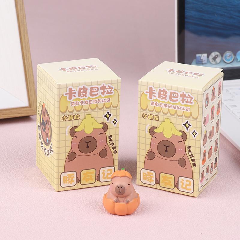 1Pc Cute Anime Capybara Blind Box Simulation Animal Cartoon Figure Toys Doll Children Girls Birthday Christmas Gift