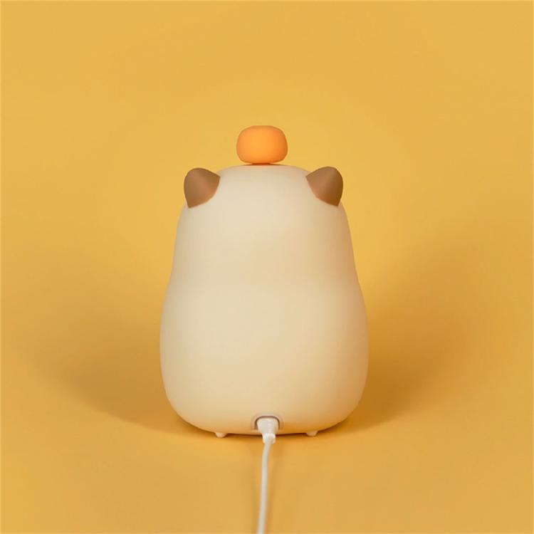 Cute Capybara Shape Sleep Night Lamp with Alarm Slock 1500mAh USB Rechargeable Sleep Trainer for Kids and Adults