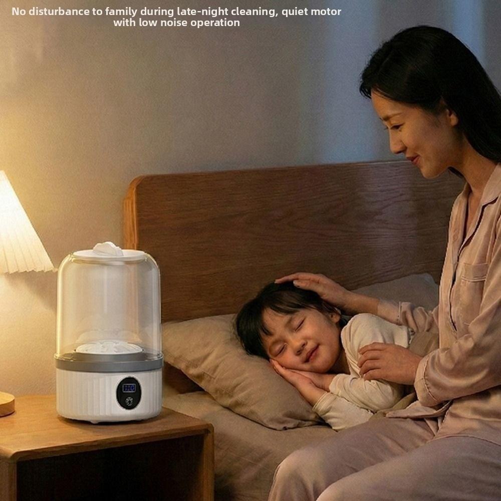 Transparent Tank Double Cup Washing Machine 2 Modes Double Barrel Laundry Cup Apartment Living