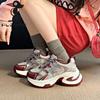 Женские кроссовки на толстой подошве, увеличивающие рост, серебристые, новая коллекция весна-осень 2025, популярные, маленькие, повседневные, спортивные