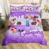 Rustic Farmhouse Camper Duvet Cover King for Boy Girl Flower Happy Camping Bedding Set Space Star Glitter Galaxy Comforter Cover