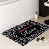 Домашний приветственный принт с узором из листьев и букв, придверный коврик, абсорбирующий, быстросохнущий, нескользящий, входной ковер для гостиной, ковер для спальни