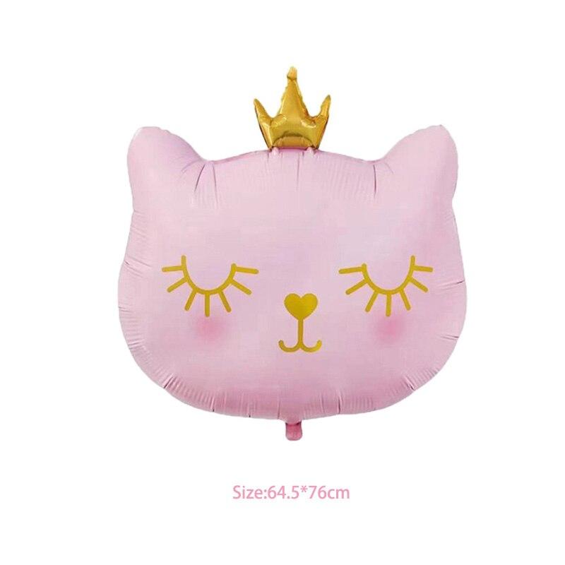 Воздушные шары на день рождения, фольгированные шары, гелиевые милые воздушные шары с большой головой кота, украшение на день рождения, детские игрушки, поставка для счастливой вечеринки