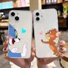 Чехол S-4 Tom and Jerry для iPhone 11 12 13 14 15 16 Pro Max Redmi A3 9A 9C 10A 10C 13C Note 9 11 Samsung S24 S21 S20 Ultra Plus A04S A05S