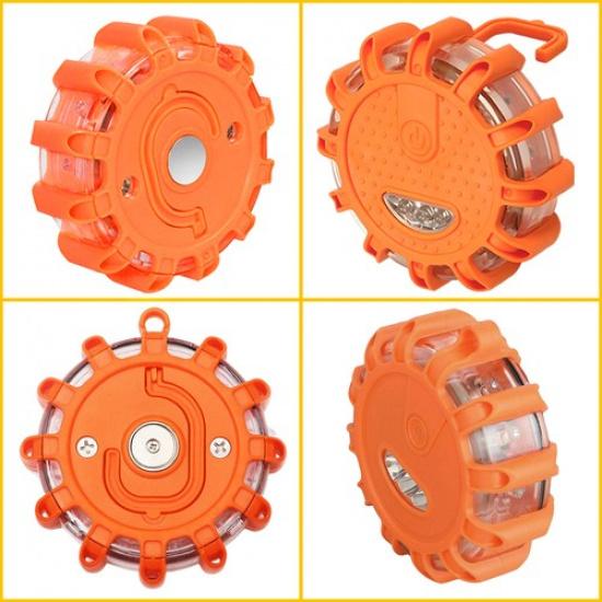 LED Magnetic Light Car Round Beacon Hazard Strobe Warning SOS Lamps US EXV