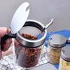 300ml Single-Hand Opening Condiment Bottle, Sugar and Salt Container, Tabletop Condiment Case for Salt and Pepper