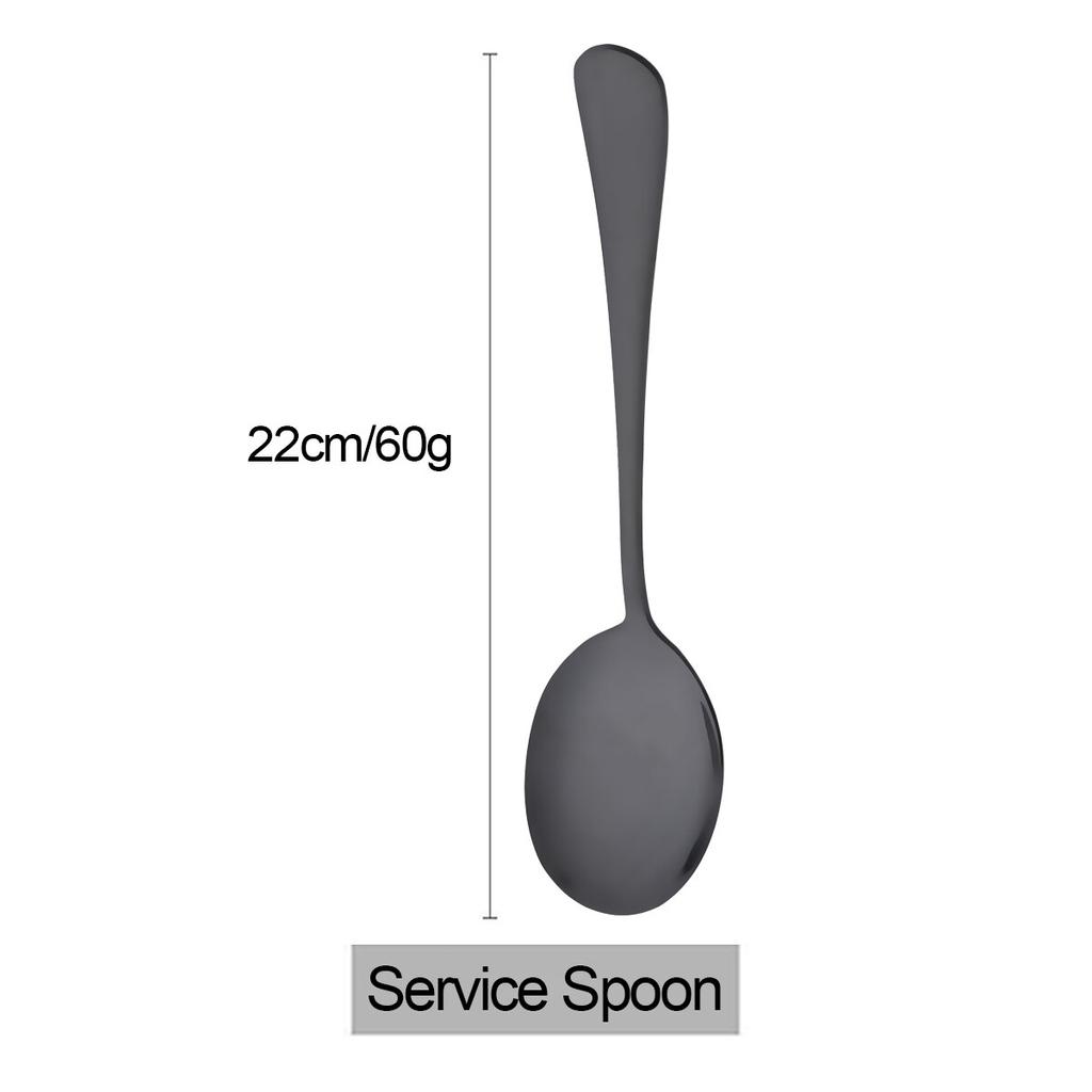 1Pc Mirror Spoon Salad Serving Spoon Set Western Stainless Steel Cutlery Unique Service Spoon Kitchen Table Accessories