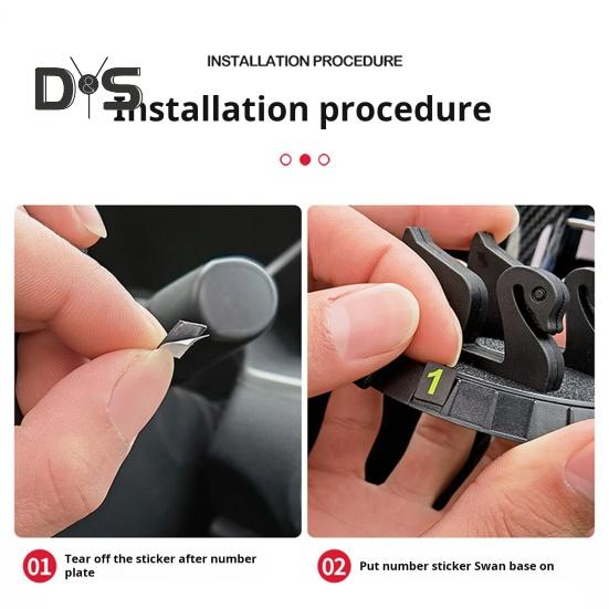 Автомобильный противоскользящий коврик для хранения, держатель для телефона, органайзер для приборной панели, моющийся, термостойкий, со свободным вращением, автомобильный держатель для телефона с парковочным номером