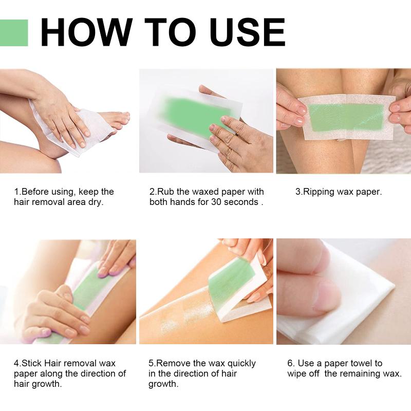 Body Hair Removal Wax Strips for Women Men Quick Painless Face Lip Armpit Leg Eyebrow at Home Beauty Care