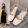 Low Heel Single Shoes Fashionable and Comfortable Female Summer Mary Jane Gentle Shoes Shoes Shoes Grandma Shoes