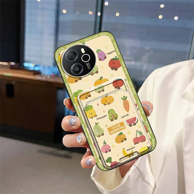 TPU Full Wrap Phone Case For Blackview Shark8/Oscal Tiger12 Card Slot Cartoon Silicone Cover Soft Case Anti-knock Cute