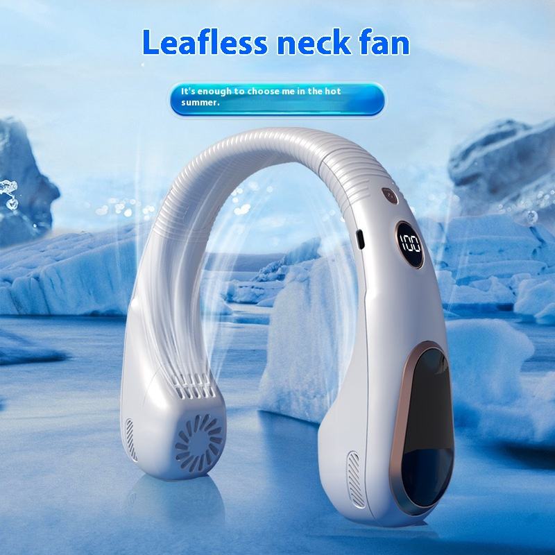 Портативный вентилятор на шею, без лопастей, hands-free, 360 градусов, 4000 мАч, 360° охлаждение, персональный, носимый, тихий, для улицы и помещений
