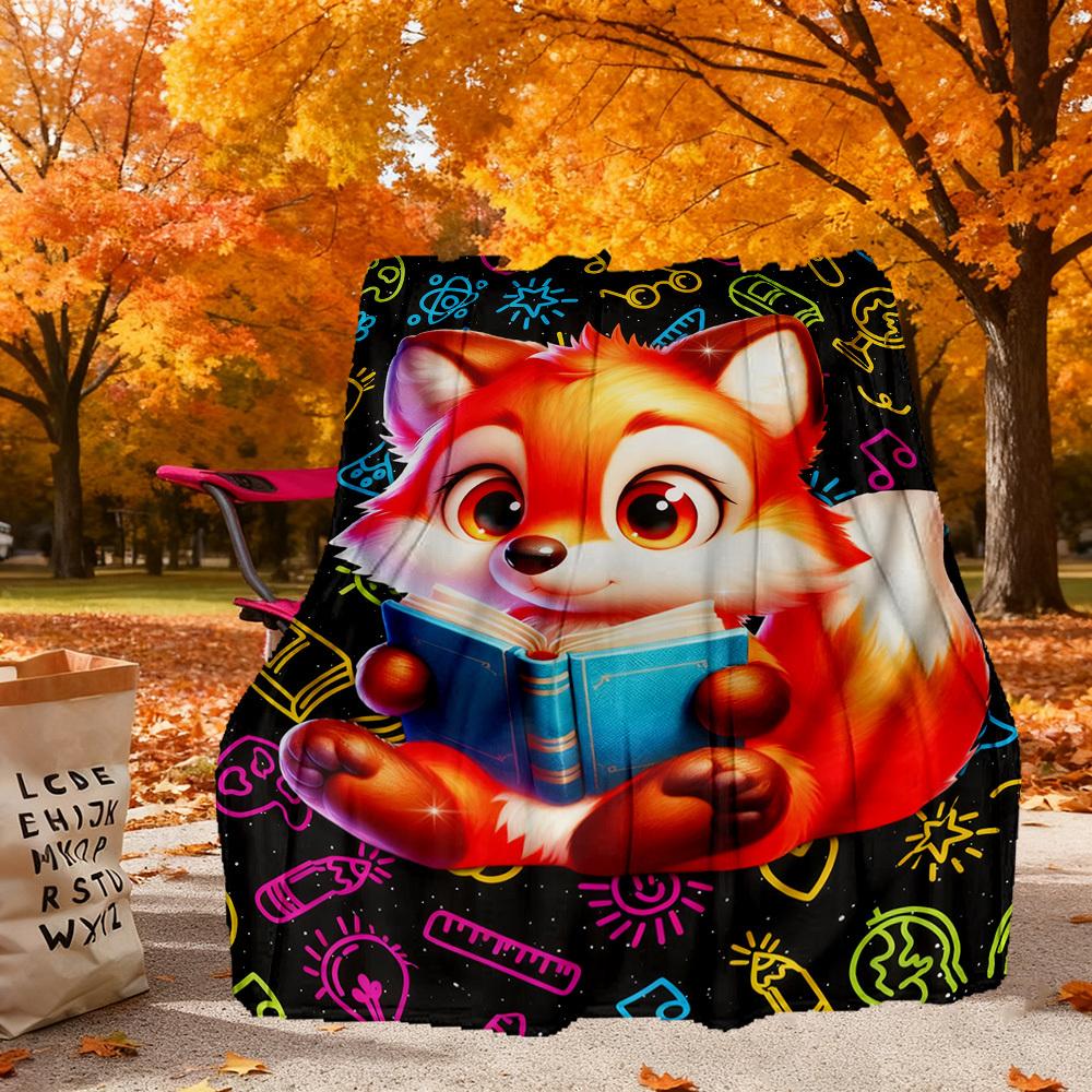 Fox Book Outdoor Flannel Blankets, Outdoor travel, Home Blankets, Fan Gifts,Suitable for All Seasons, Christmas Gifts. R1127136