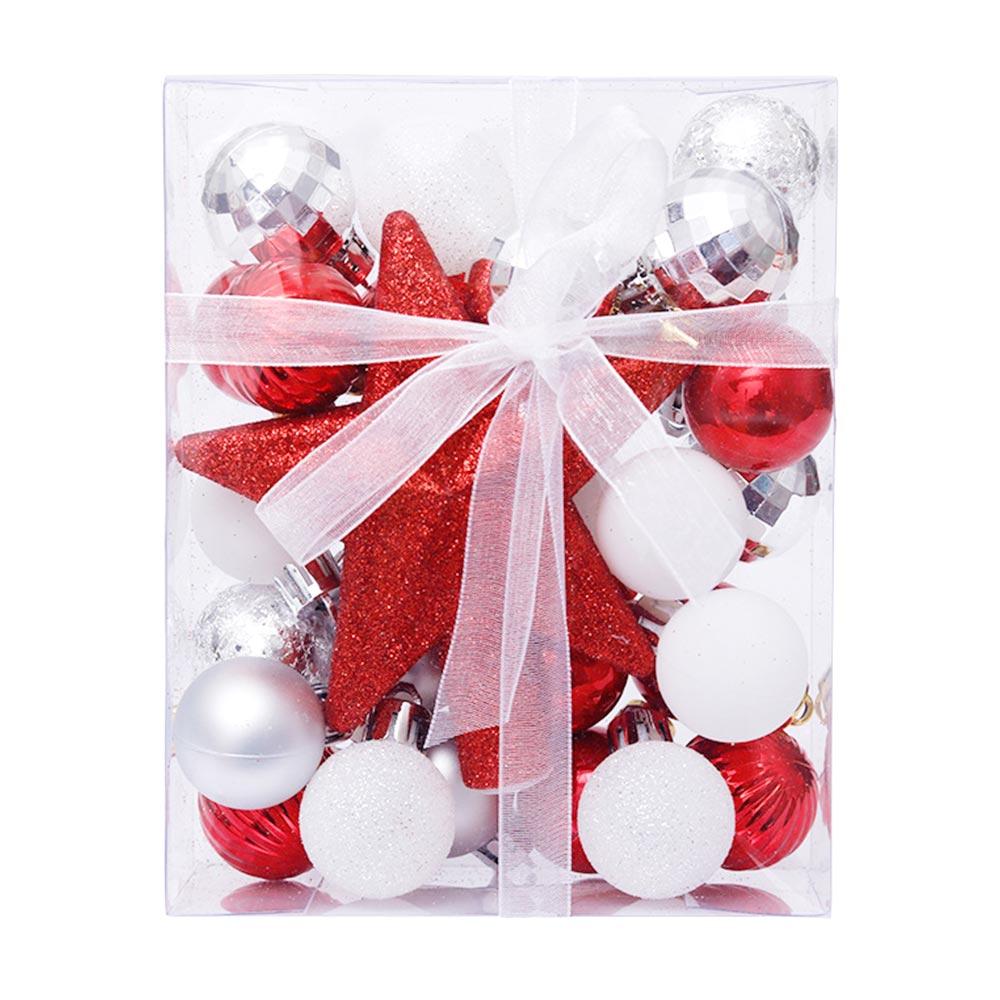 30pcs Christmas Balls Set Xmas Tree Ornaments Baubles Birthday Party Wedding Event Decor Supplies