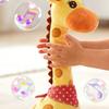 Dancing Giraffe Toy with LED Lights Sings Dances Repeats What You Say Plush Giraffe Toy Baby Electric Talking Stuffed Giraffe Musical Toy