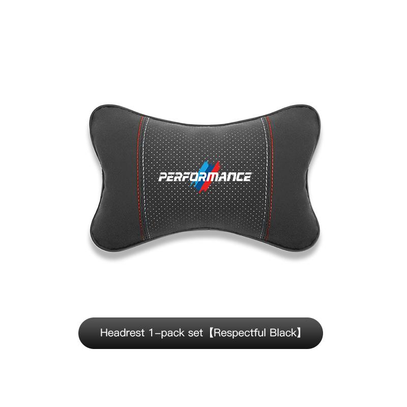 YMZP2 Suede Car Neck Pillow Headrest Lumbar Support Pillow Spine Protect sticker For BMW X5 X3 F40 F10 E34 E39 E90 X6 E30 F20 E46 F30
