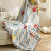 Children's Pure Cotton Gauze Quilt - Thick, Warm Cartoon Design for Autumn/Winter