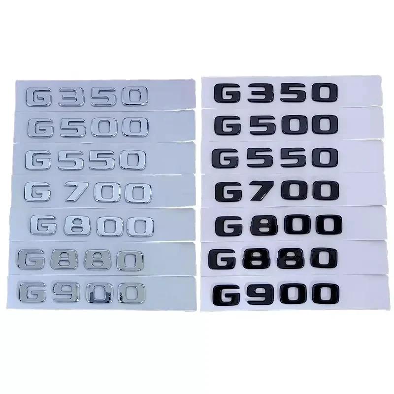 3D Chrome Black Letters Car Trunk Emblem Badge For Mercedes-Benz G350 G500 G550 G700 G800 G880 G900 Accessories WX4
