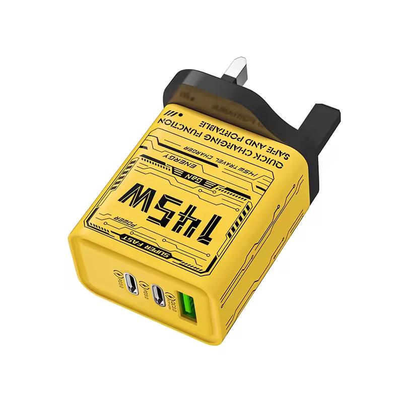 145 Вт быстрая зарядка телефонов зарядное устройство PD USB зарядное устройство адаптер 3 порта EU/US/UK вилка настенный адаптер для iPhone Xiaomi Samsung