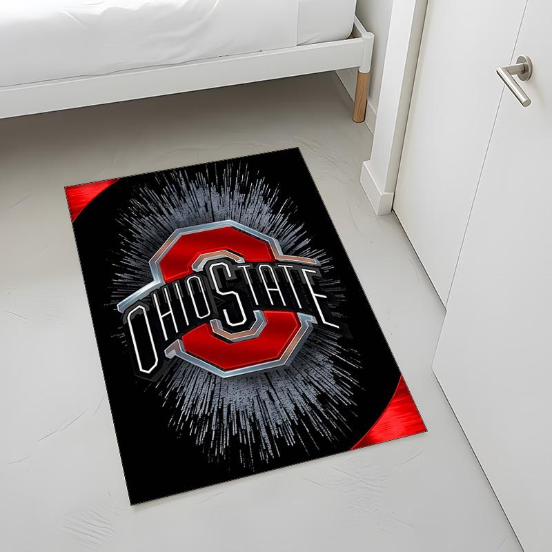 Ohio State Buckeyes (5) Rug Suitable For Living Rooms Bedrooms Computer Rooms Dining Areas And Placement Under Tables And Chairs Also An Ideal Choice