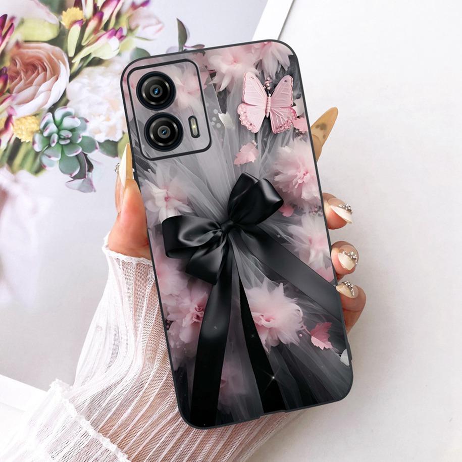 For Motorola Moto G53 5G Case XT2335-2 New Stylish Butterfly Flower Fundas Soft Silicone Phone Cover For Moto G13 G23 G73 Bumper