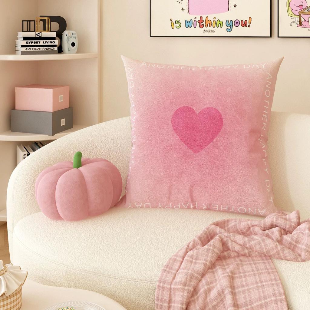 Cartoon Dopamine Pink Love Children'S Bedroom Pillow Living Room Sofa Plush Pillowcsae Cushion Removable And Washable